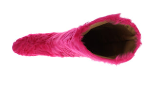 Elegant Pink Lambskin Fur Boots - Luxury for You