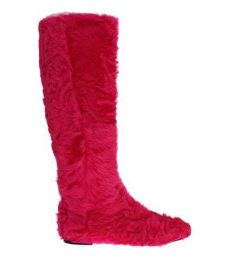 Elegant Pink Lambskin Fur Boots - Luxury for You