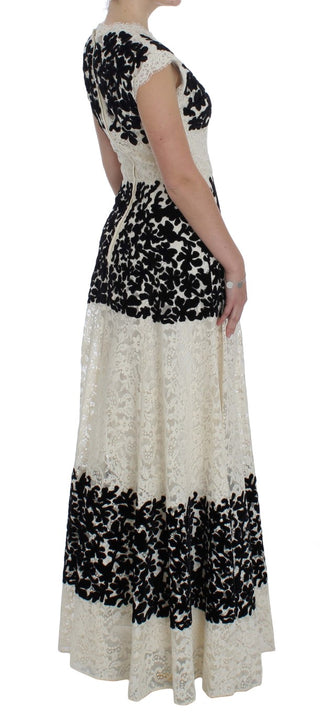 Elegant Floral Lace Cap Sleeve Maxi Dress - Luxury for You