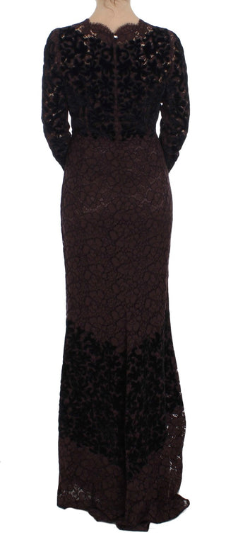 Elegant Purple Floral Lace Maxi Dress - Luxury for You