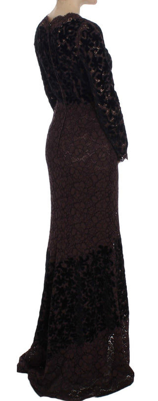 Elegant Purple Floral Lace Maxi Dress - Luxury for You