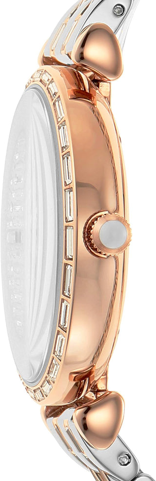 Elegant Two-tone Crystal Pave Watch