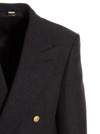 Cashmere Wool Double Breast Blazer Jacket