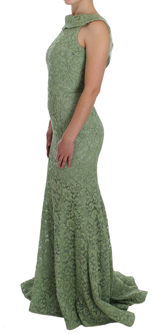 Elegant Green Floral Lace Maxi Dress - Luxury for You