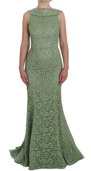 Elegant Green Floral Lace Maxi Dress - Luxury for You