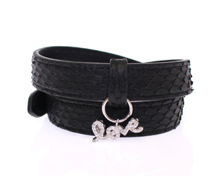 Exquisite Black Snakeskin Silver Bracelet - Luxury for You