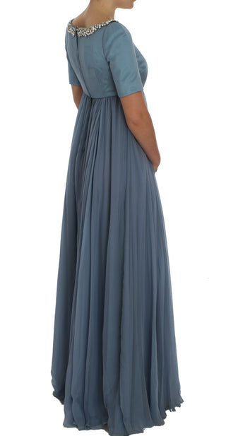 Elegant Crystal-embellished Silk Gown - Luxury for You