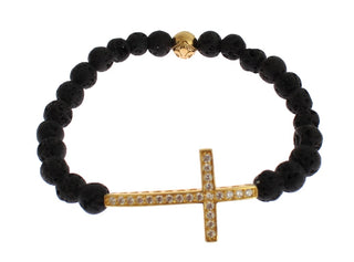 Elegant Gold & Black Lava Stone Bracelet - Luxury for You