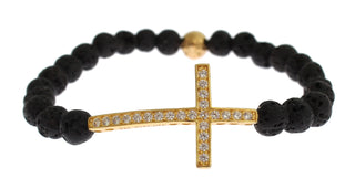 Elegant Gold & Black Lava Stone Bracelet - Luxury for You