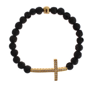 Elegant Gold & Black Lava Stone Bracelet - Luxury for You