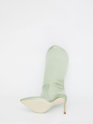 Green Leather Boots