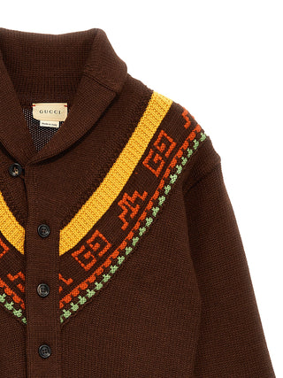 Jacquard Detail Cardigan