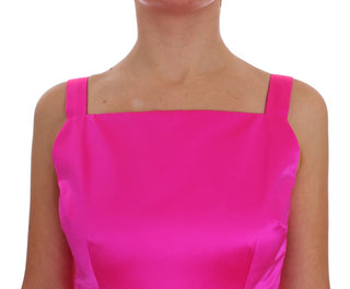 Elegant Silk Full Length Pink Sheath Dress - Luxury for You