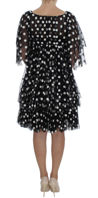 Elegant Polka Dotted Ruffled Dress - Luxury for You