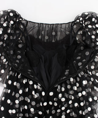 Elegant Polka Dotted Ruffled Dress - Luxury for You