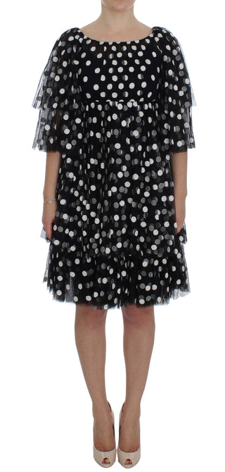 Elegant Polka Dotted Ruffled Dress - Luxury for You