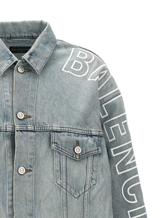 Logo Embroidery Denim Jacket