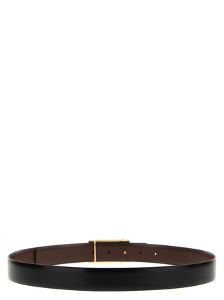 Logo Buckle Reversible Belt