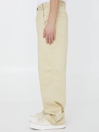 Beige Cotton Trousers