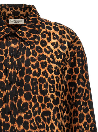 Leopard Print Taffeta Shirt