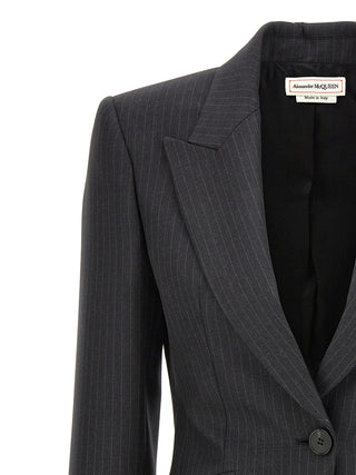 Single-breasted Pinstripe Blazer