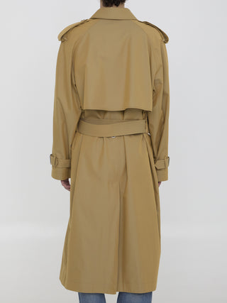 Gabardine Long Trench Coat