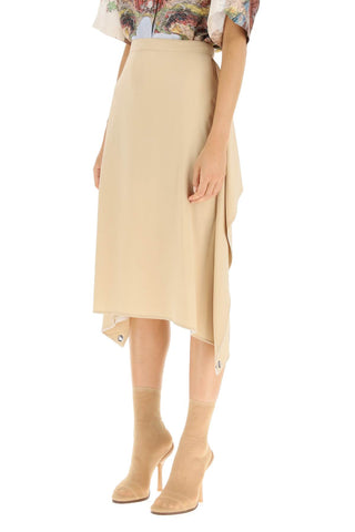 Thea' Silk Midi Skirt