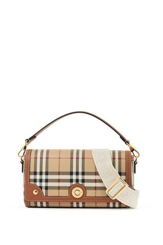 Shoulder Bag With Check Pattern Notes