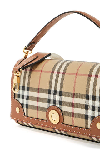 Shoulder Bag With Check Pattern Notes