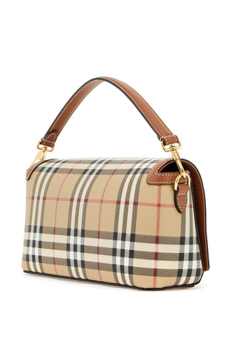 Shoulder Bag With Check Pattern Notes