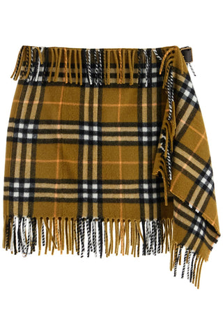 Ered Wool And Cashmere Scarf-style Mini Skirt