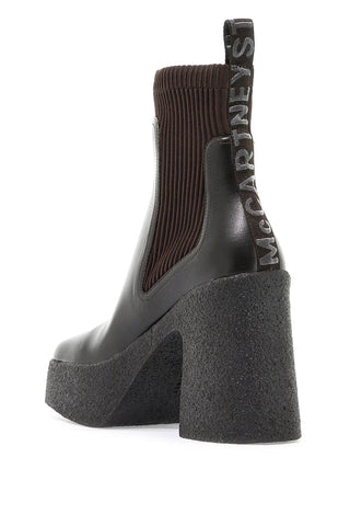 Skyla Sock Ankle Boots With Heel