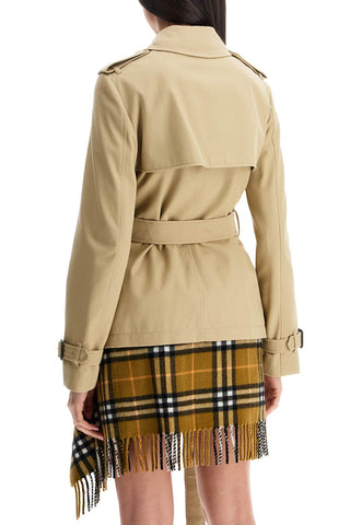 Short Trench Coat With Belt