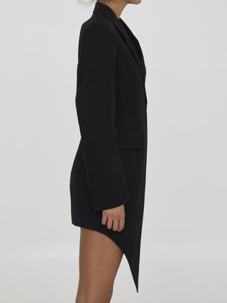 Asymmetric Minidress Blazer In Wool