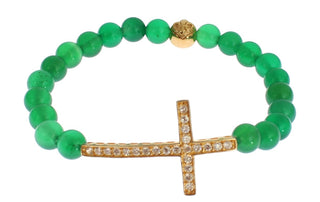 Elegant Green Jade Bead & Gold Plated Bracelet - Luxury for You