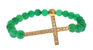 Elegant Green Jade Bead & Gold Plated Bracelet - Luxury for You