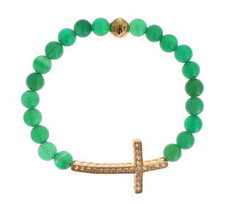 Elegant Green Jade Bead & Gold Plated Bracelet - Luxury for You