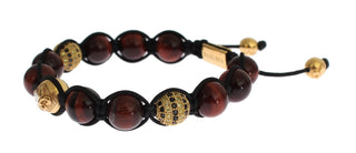 Radiant Red Tiger Eye & Cz Gold Bracelet - Luxury for You