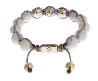 Elegant Silver Purple Cz & Howlite Bracelet - Luxury for You