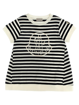 Logo Embroidery Striped T-shirt