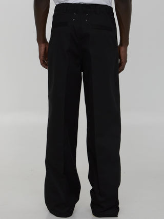 Trousers In Cotton Blend