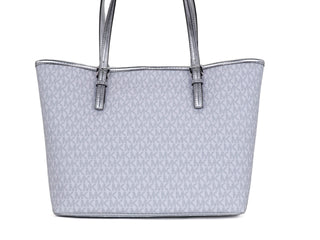 Jet Set Girls Print Medium Signature Pvc Carryall Shoulder Tote Handbag (bright White Multi) - Luxury for You