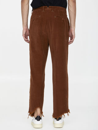 Cognac Velvet Trousers