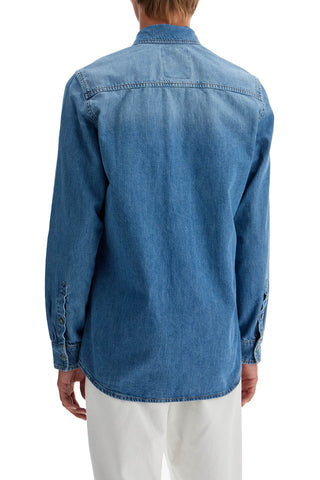 Denim Shirt With Patch Details