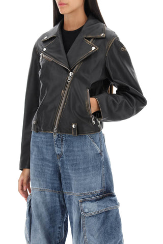 L-edmea' Lamb Leather Biker Jacket