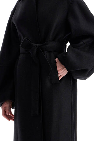 Pressed Wool Robe Coat With Nine Words