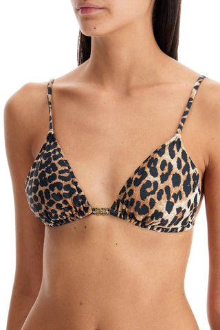 Leopard Print Bikini Top