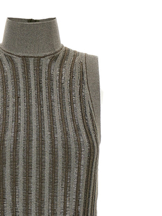 Laminated Knit Dress