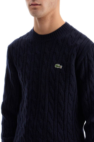 Classic Fit Cable Knit Wool Pullover