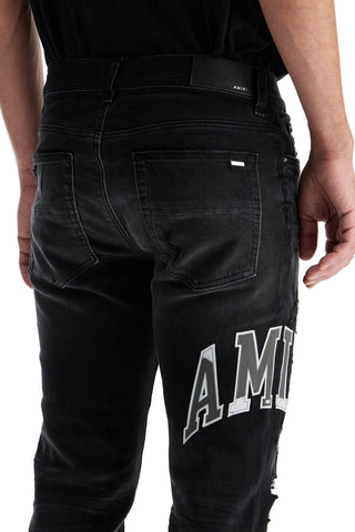 Skinny Jeans With Varsity Logo